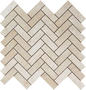 FREE SHIPPING - Crema Marfil 1X3 Herringbone Polished