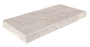 New Aegean Pearl 16x24 Modern Edge Coping - Sandblasted Finish