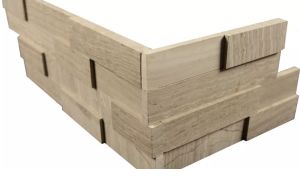 White Oak 3D Ledger 6x24 Panel