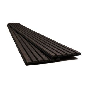 Umber 9.5 in. x 120 in. 3D Wood Slat Acoustic Fluted Sound Absorbing Wall Panel