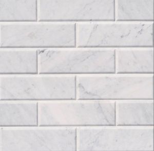 Arabescato Carrara 4x12 Honed & Beveled Subway Tile